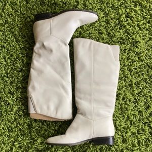 White Leather Boots